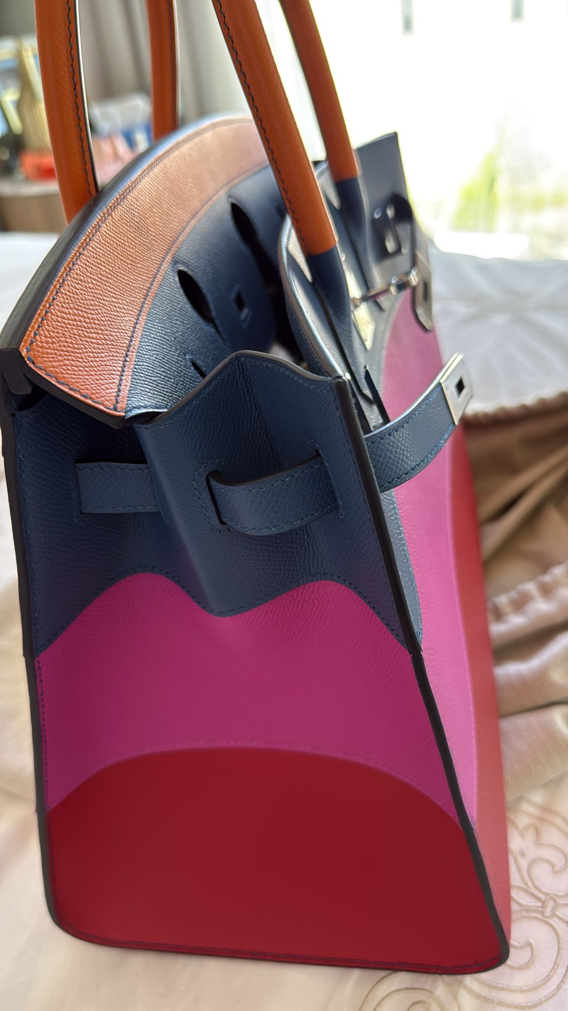 Hermès Birkin 35 “Sunset Rainbow” in Epsom Leather with Palladium Hardware (Price per request)