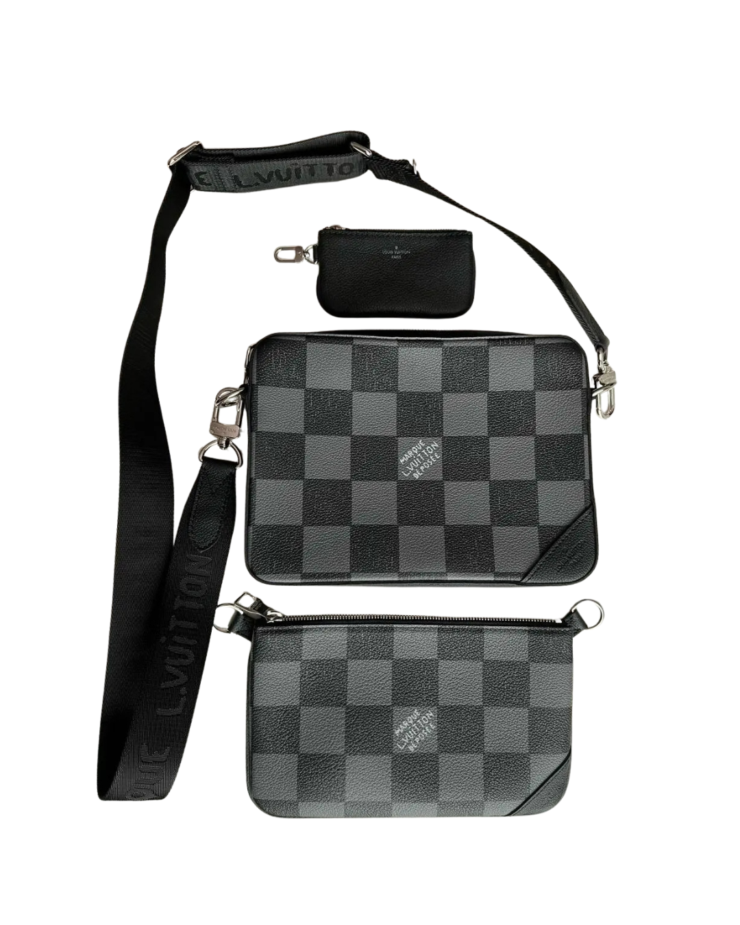 LV Trio Messenger Damier canvas for man, limited edition collection 2021-2022 (micro chip)