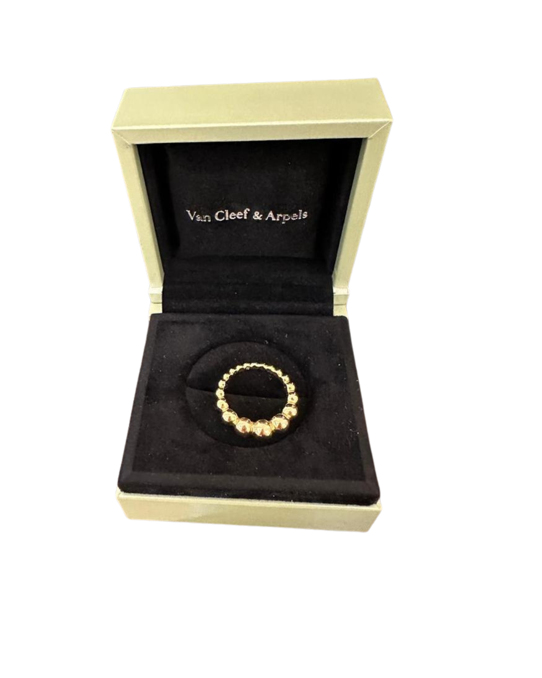 Van Cleef & Arpels Perlée pink gold ring