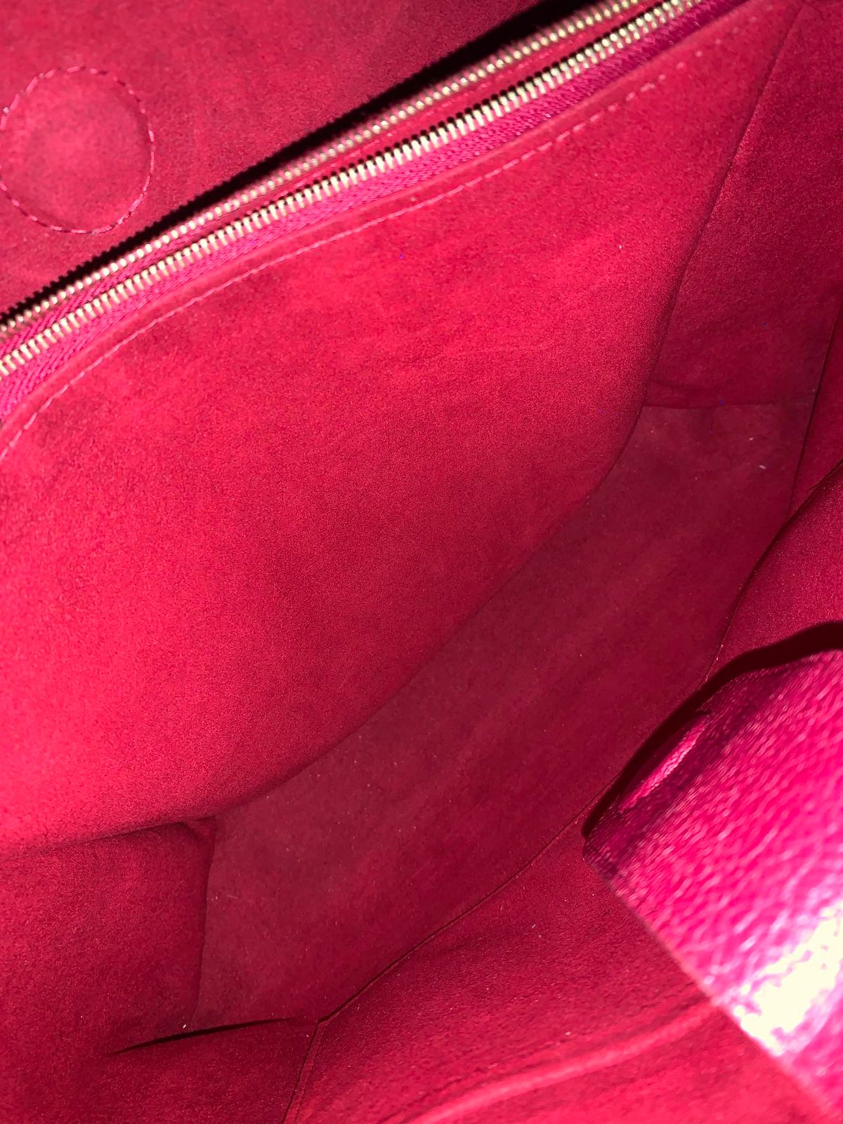 Louis Vuitton Riverside Tote in Damier Ebene Canvas – Red Leather Trim