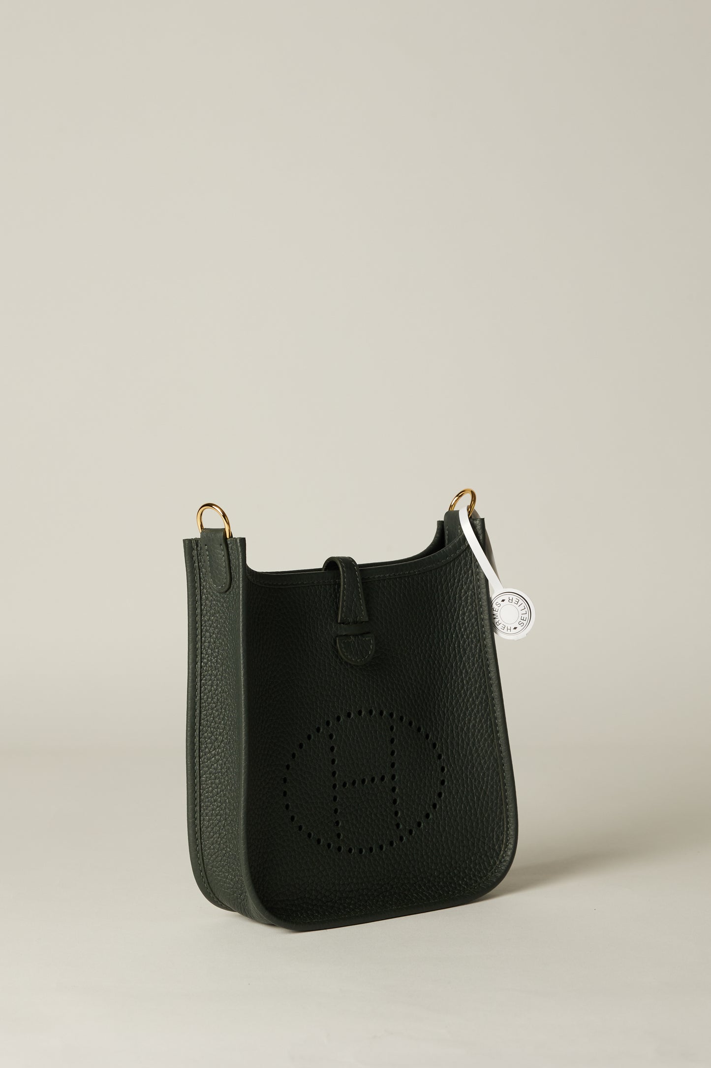 Hermès Evelyne TPM Bag in Vert Mangrove Clemence Leather
