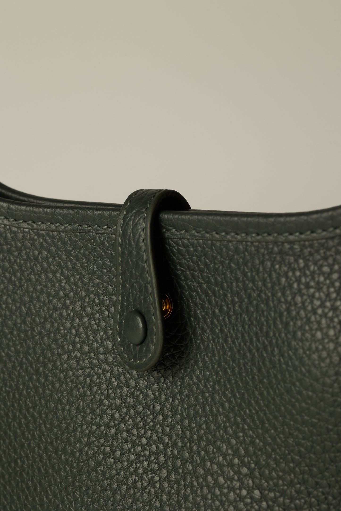 Hermès Evelyne TPM Bag in Vert Mangrove Clemence Leather