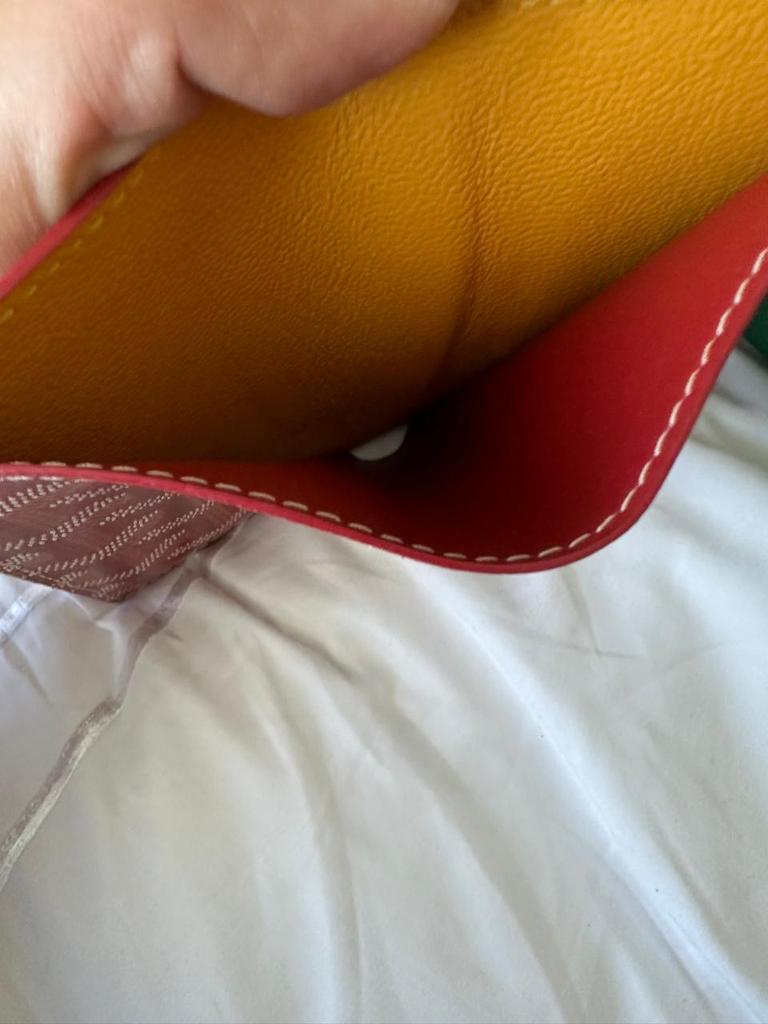 Goyard Monogram Canvas Petit Portefeuille zippe Bifold Wallet Red