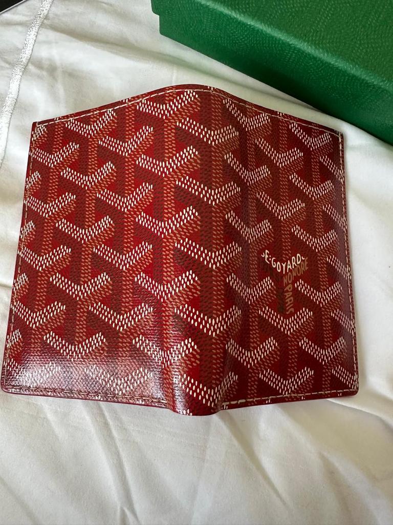 Goyard Monogram Canvas Petit Portefeuille zippe Bifold Wallet Red