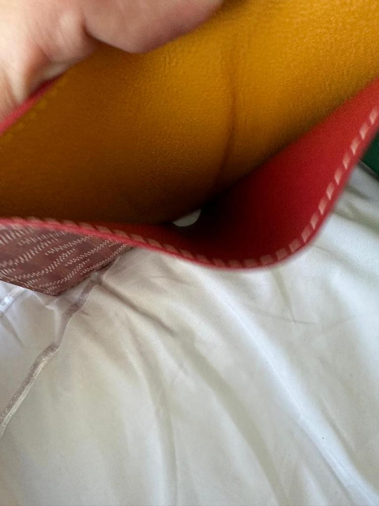 Goyard Monogram Canvas Petit Portefeuille zippe Bifold Wallet Red