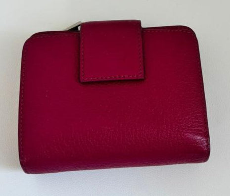 Givenchy leather wallet red colour small size