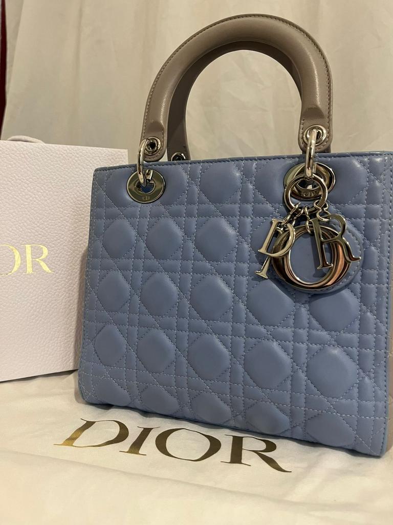 Christian Dior Bicolor Lady Dior Medium Bag