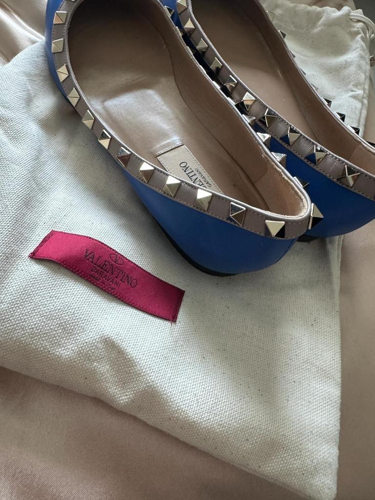 Valentino Garavani Rockstud leather ballet flats Size 37