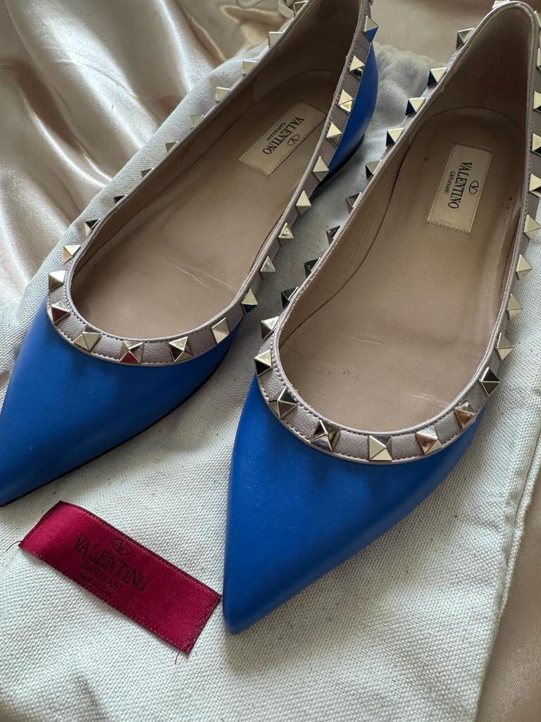 Valentino Garavani Rockstud leather ballet flats Size 37