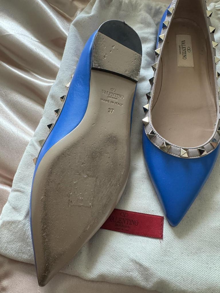 Valentino Garavani Rockstud leather ballet flats Size 37