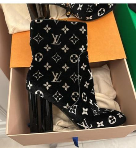 Louis Vuitton Silhouette velvet ankle boots Size 41