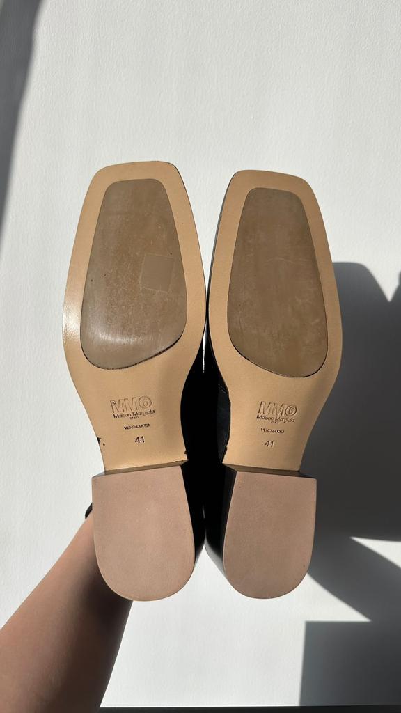 MM6 Maison Margiela Black Square Toe Loafers