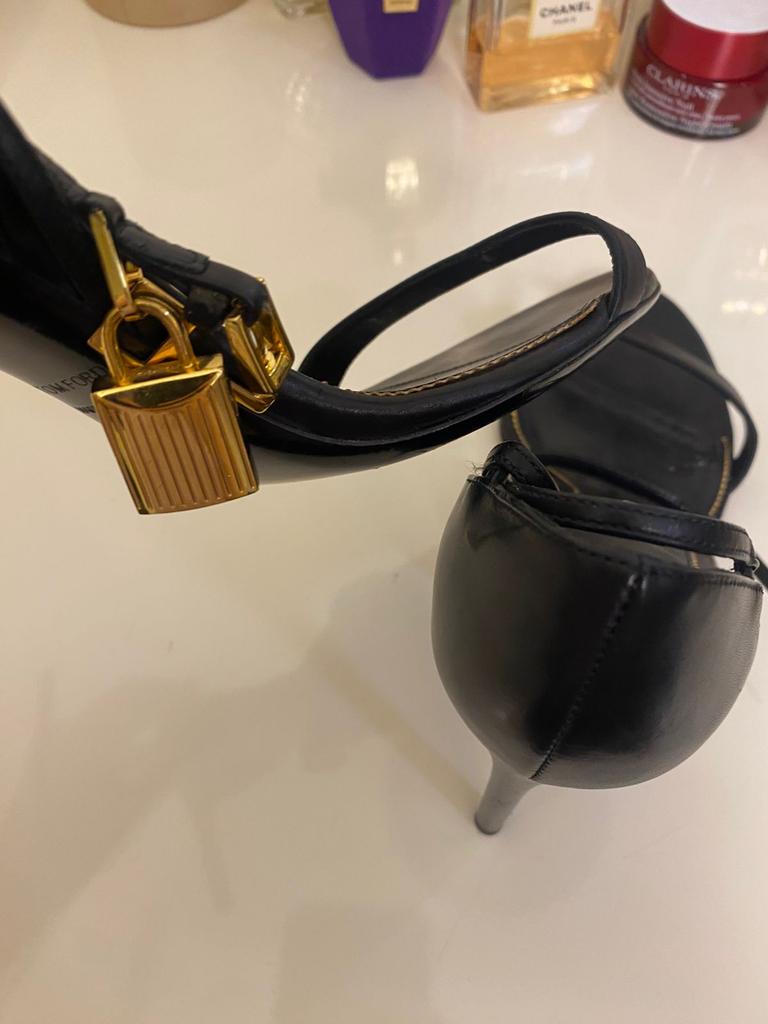 Tom Ford Padlock leather sandal size 37 EU