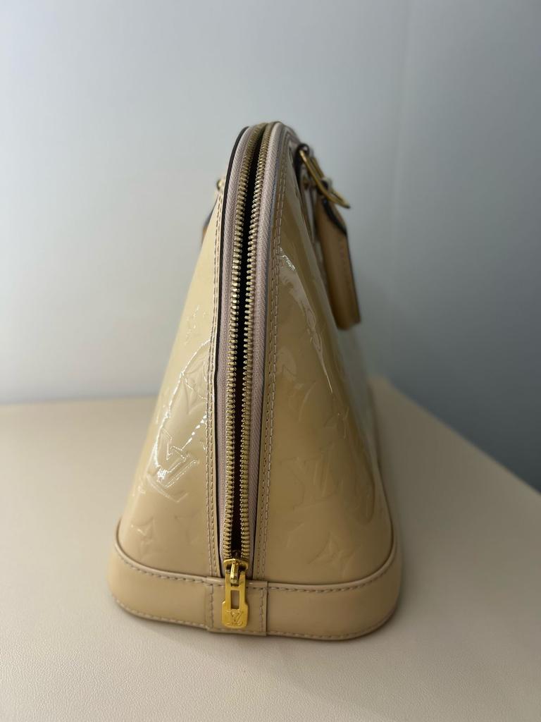 Louis Vuitton Alma PM Vernis Monogram bag beige