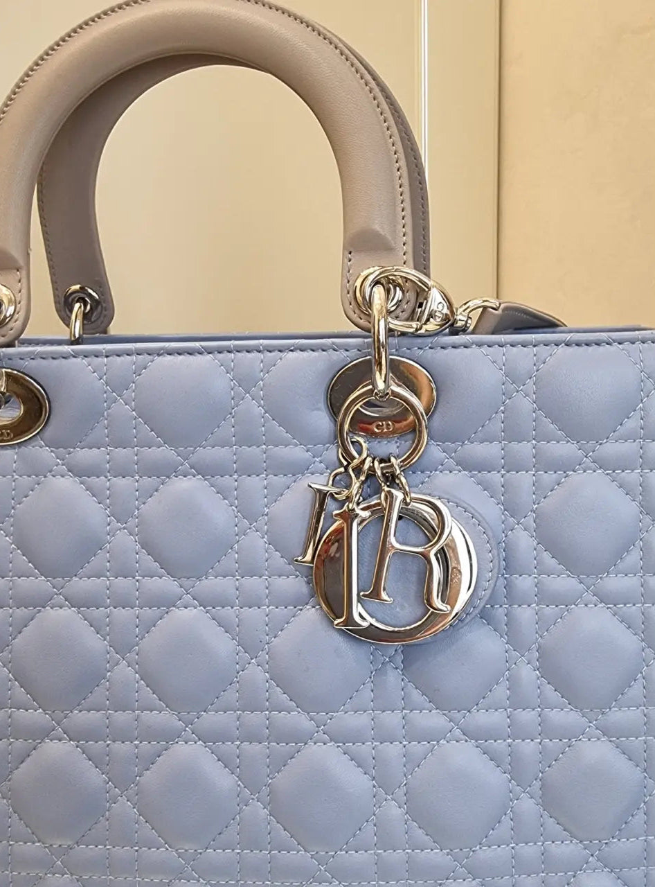 Christian Dior Bicolor Lady Dior Medium Bag