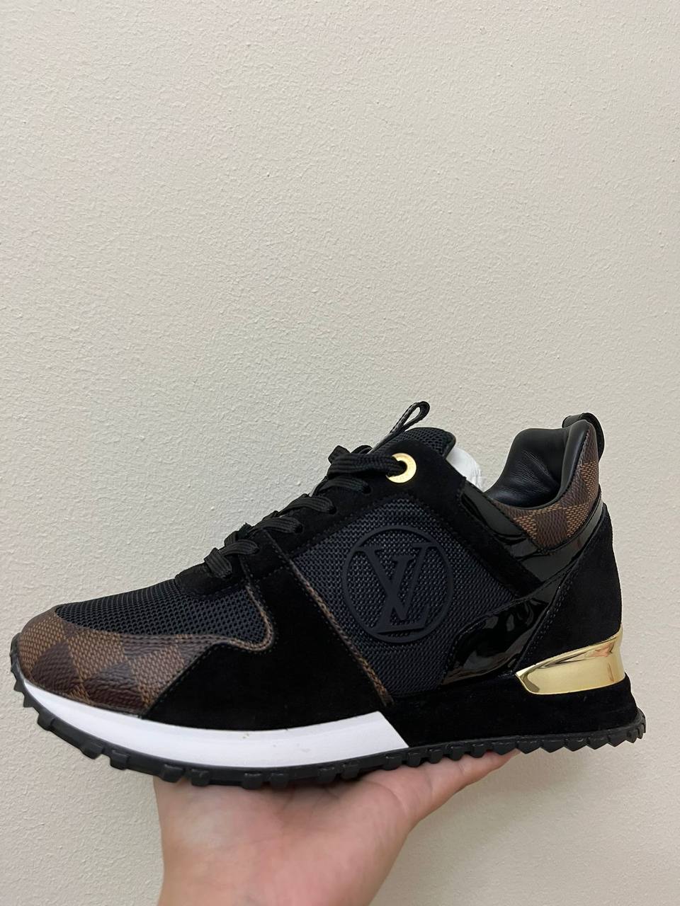 Louis Vuitton Run Away Sneakers – Damier & Black Mesh - 37