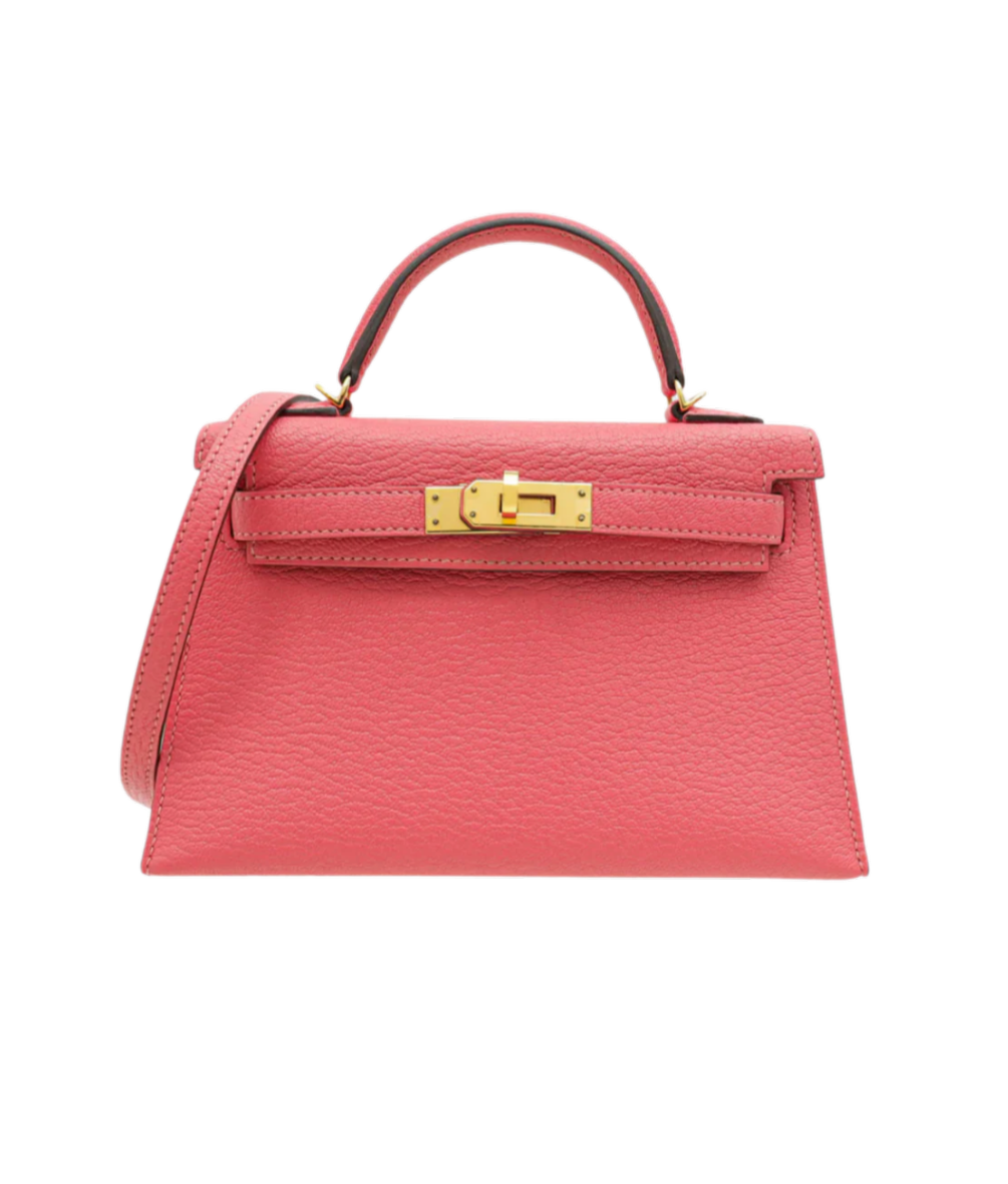 Hermès Mini Kelly II in Rose Azalée Epsom Leather