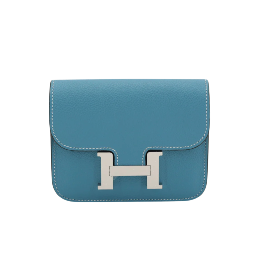 Hermès Constance Wallet – Blue Jean