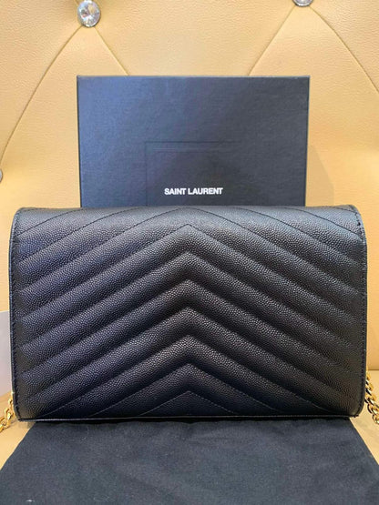 Saint Laurent Monogram Wallet on Chain