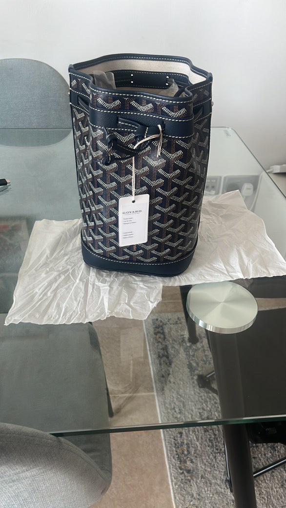 Goyard Petit Flot Bucket Bag – Navy Goyardine Canvas