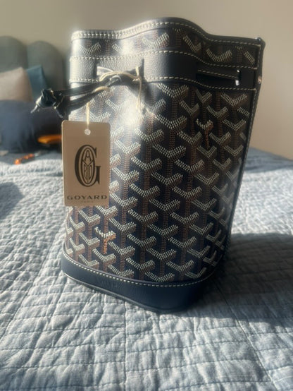 Goyard Petit Flot Bucket Bag – Navy Goyardine Canvas