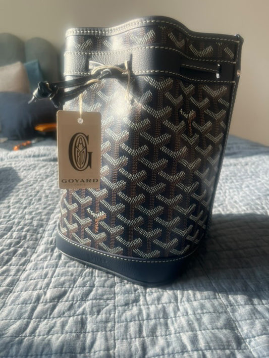 Goyard Petit Flot Bucket Bag – Navy Goyardine Canvas