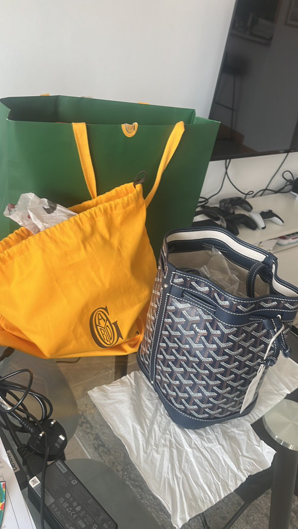 Goyard Petit Flot Bucket Bag – Navy Goyardine Canvas