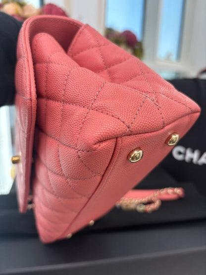 Chanel Coco Handle Mini – Caviar Leather in Coral Pink