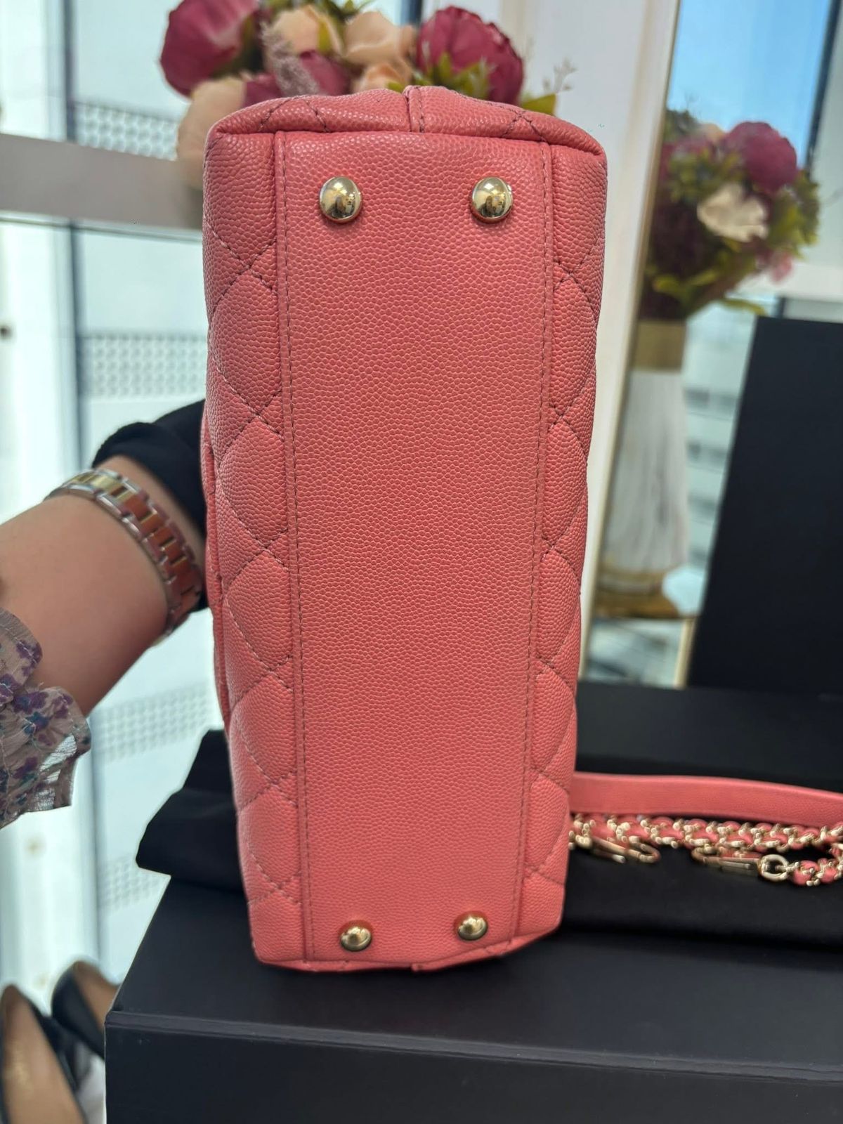 Chanel Coco Handle Mini – Caviar Leather in Coral Pink