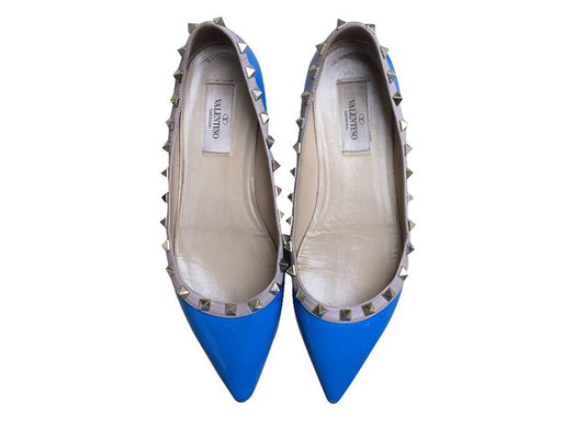 Valentino Garavani Rockstud leather ballet flats Size 37