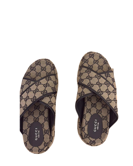 Gucci Marmont GG Canvas Sandals – Size 38