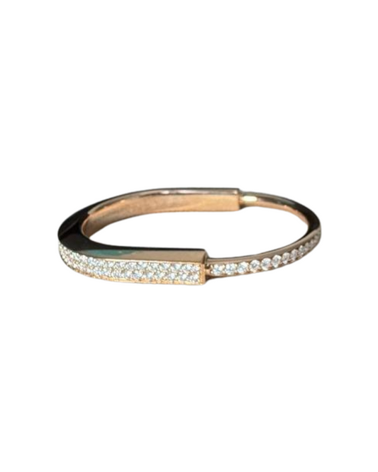 Tiffany & Co. Lock Bracelet – Full Pavé Diamonds in 18k Rose Gold (4.99 ct)