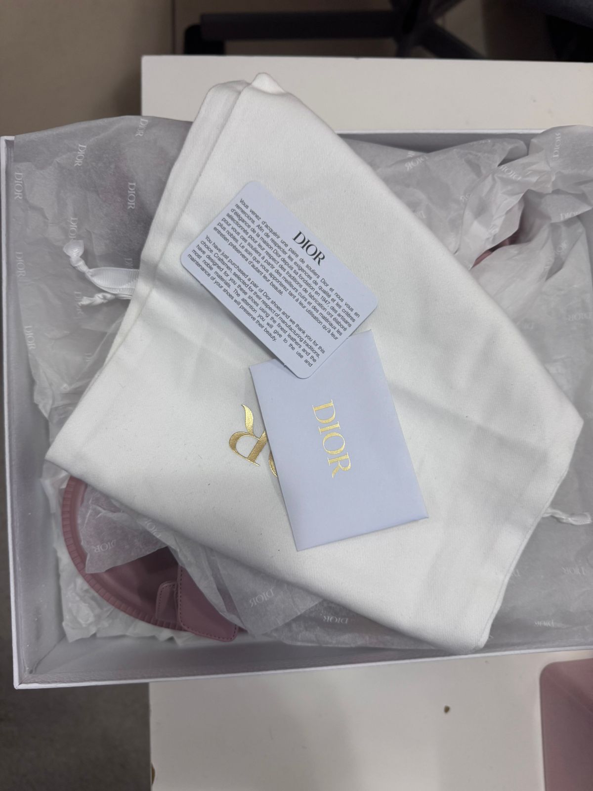 Dior Rose Nude Calfskin Logo Sandals - 37