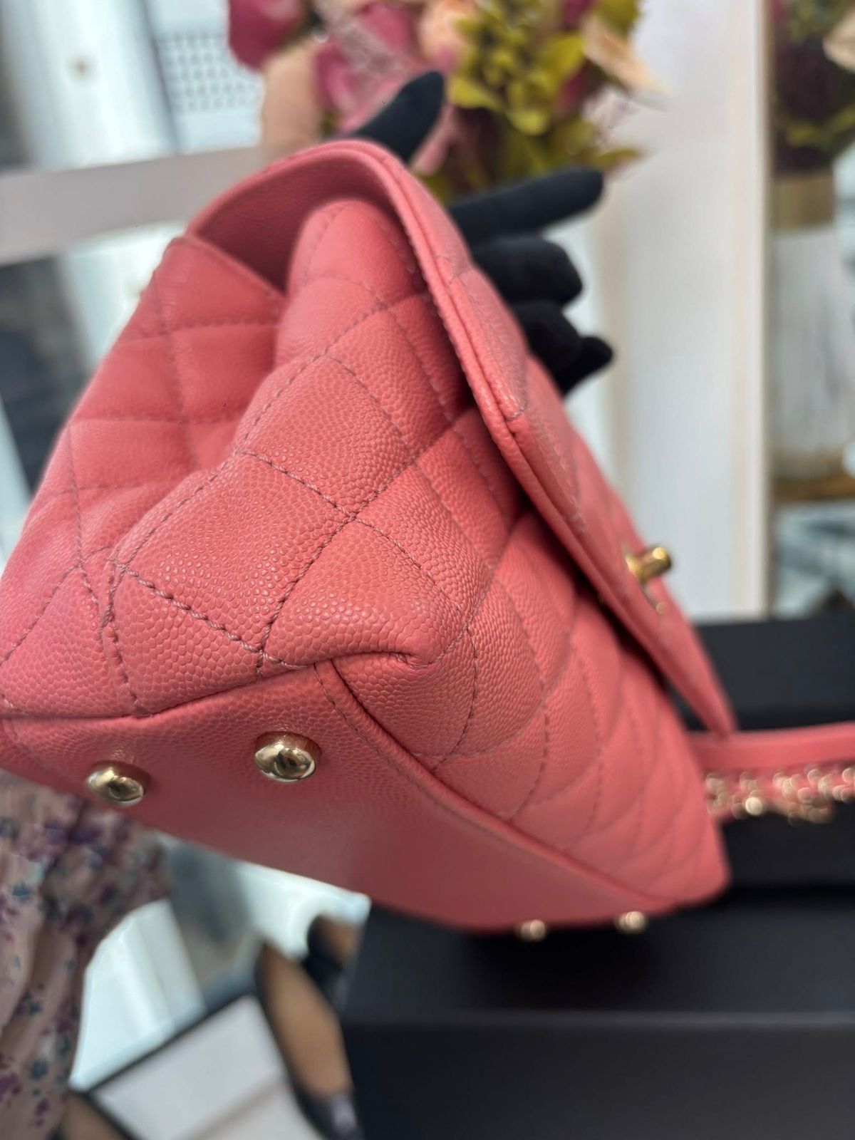 Chanel Coco Handle Mini – Caviar Leather in Coral Pink