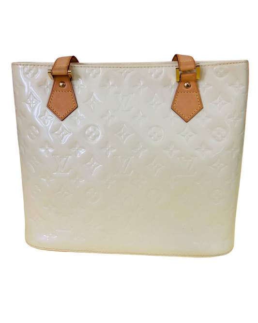 Louis Vuitton Perle Monogram Vernis Leather Houston Bag