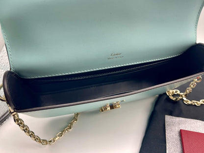 Cartier C de Cartier Clutch in Turquoise Calfskin