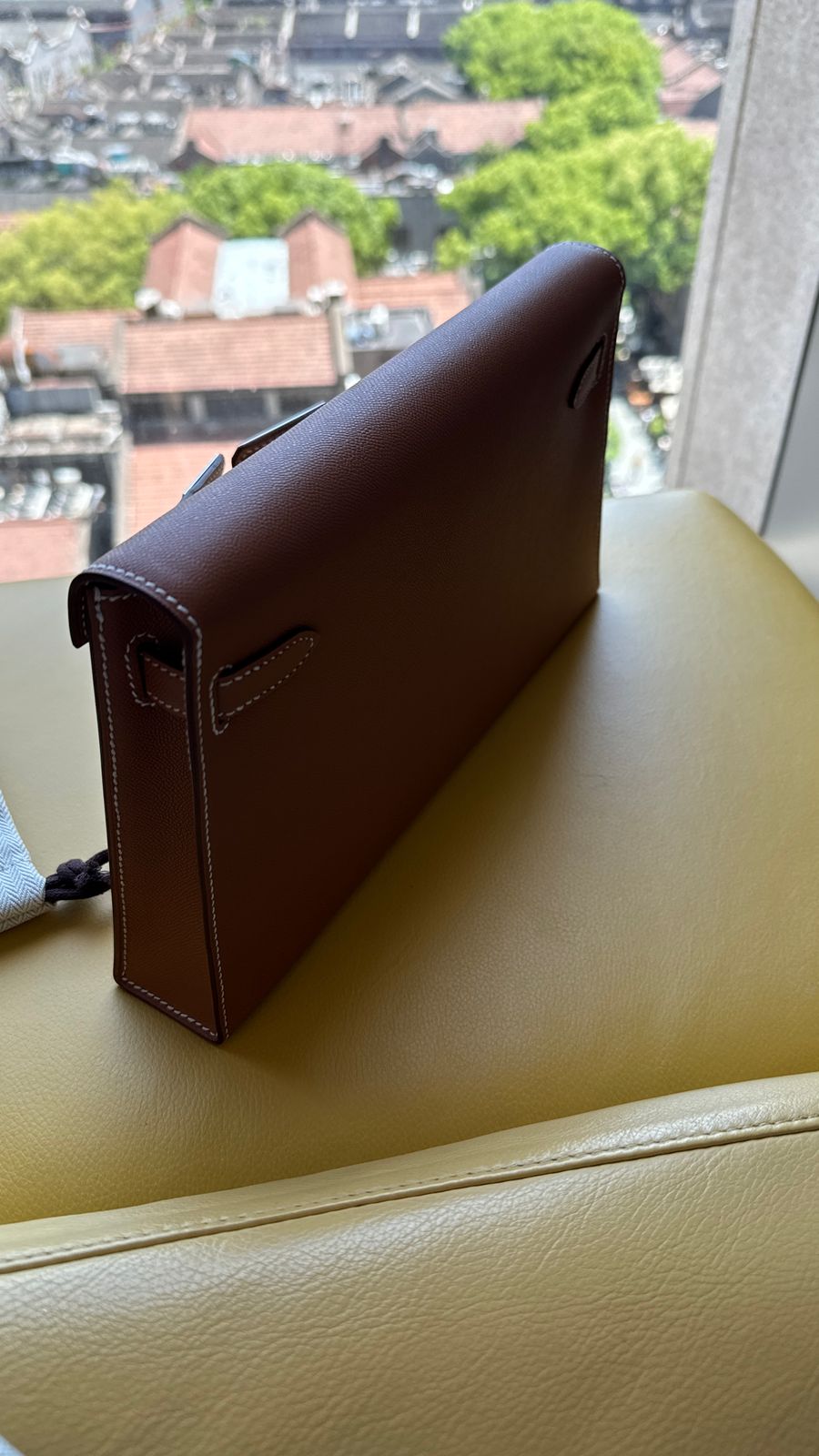 Hermès Kelly Elan 37 in Gold Epsom Leather
