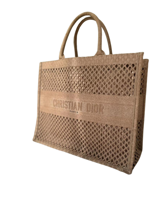 Dior Book Tote cloth tote pink