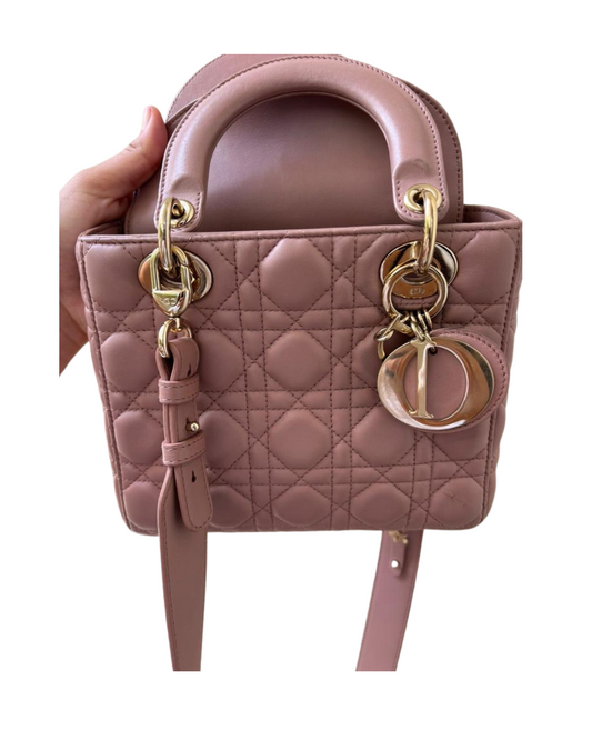 Dior Small Lady Dior Bag – Baby Pink Cannage Leather