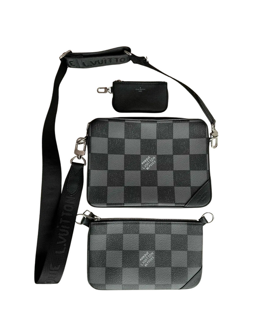LV Trio Messenger Damier canvas for man, limited edition collection 2021-2022 (micro chip)