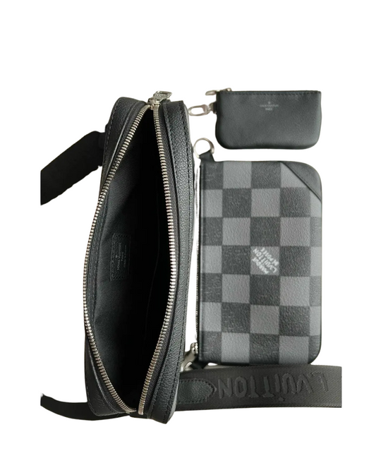 LV Trio Messenger Damier canvas for man, limited edition collection 2021-2022 (micro chip)