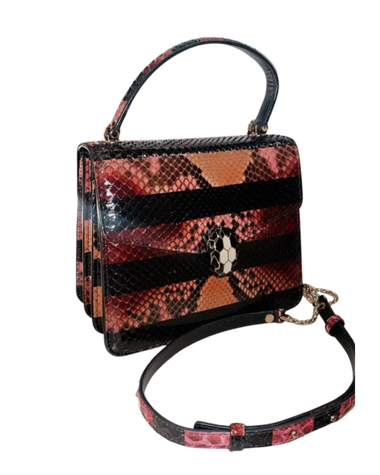 Bvlgari Serpenti python handbag