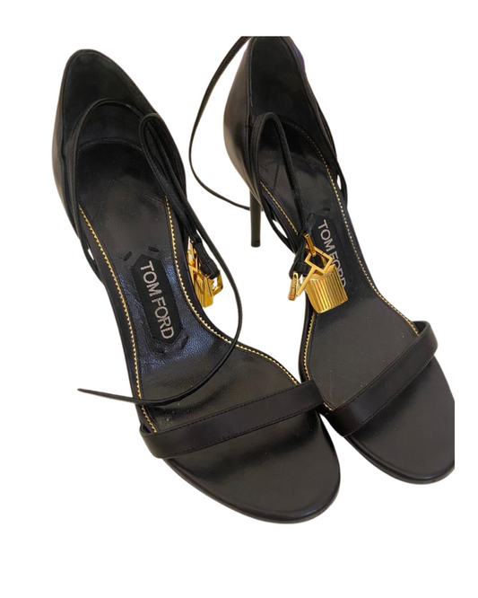 Tom Ford Padlock leather sandal size 37 EU