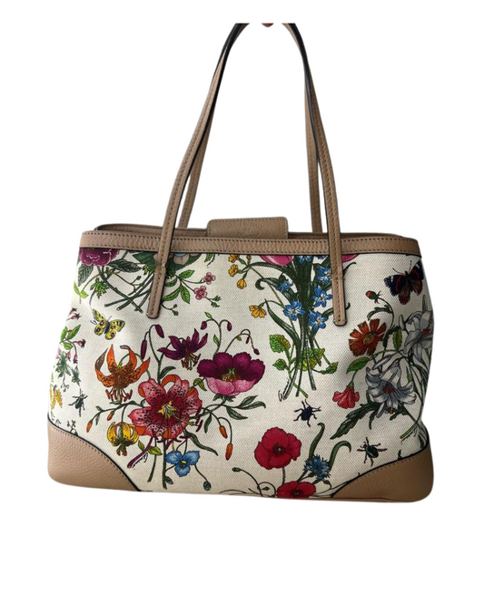 Gucci Flora Tote Bag – Canvas & Leather
