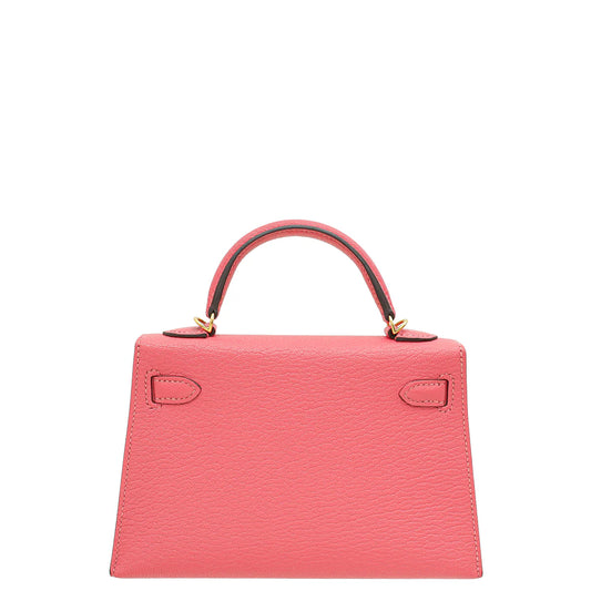 Hermès Mini Kelly II in Rose Azalée Epsom Leather