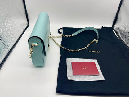 Cartier C de Cartier Clutch in Turquoise Calfskin