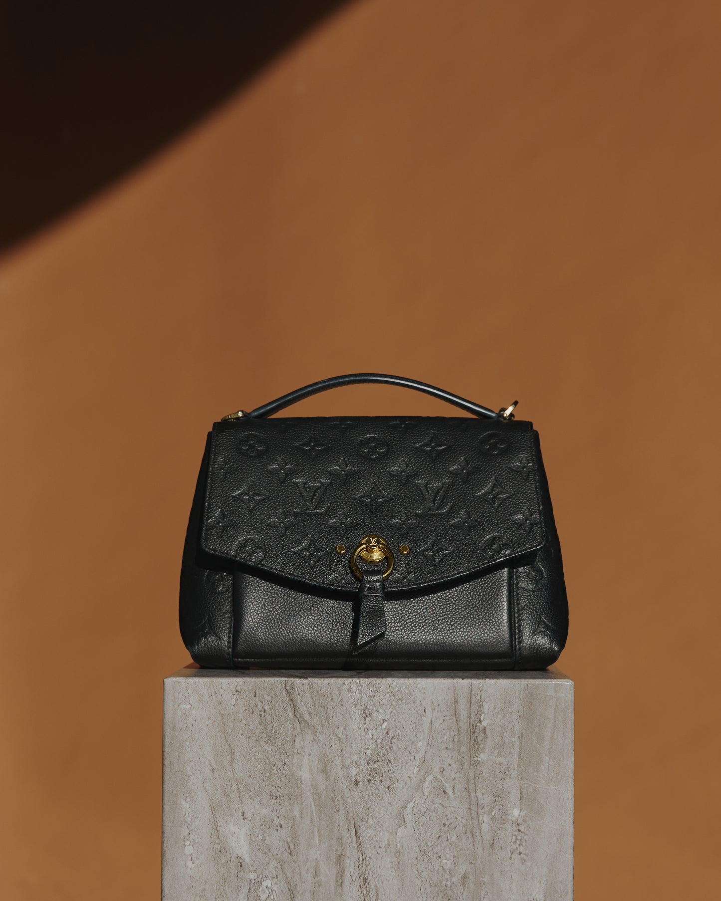 Louis Vuitton Blanche BB Shoulder Bag in Black Monogram Empreinte Leather