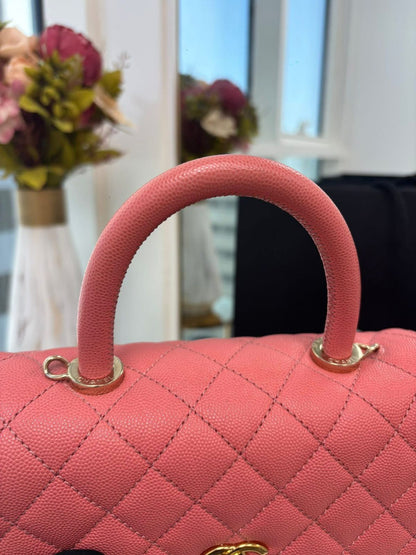 Chanel Coco Handle Mini – Caviar Leather in Coral Pink