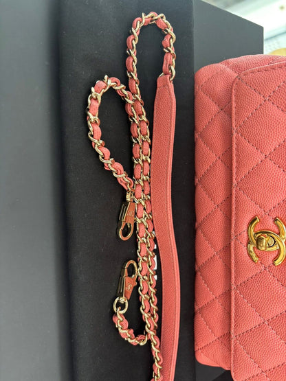 Chanel Coco Handle Mini – Caviar Leather in Coral Pink