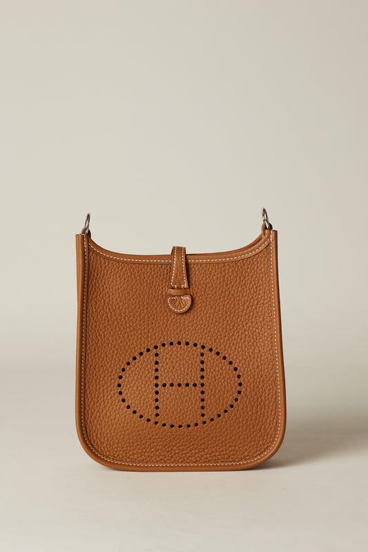 Hermès Evelyne TPM Bag in Gold Clemence Leather